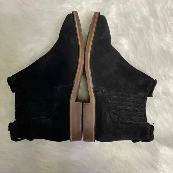 Seychelles Pool Cozy Black Suede Leather Ankle Booties Size 7 Boots - Picture 5 of 11